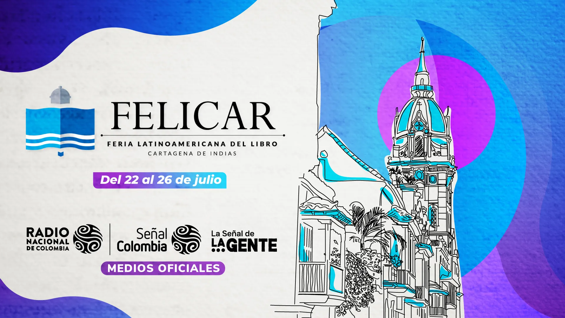 La Feria Latinoamericana del Libro de Cartagena se transmite en directo por Señal Colombia y Radio Nacional de Colombia