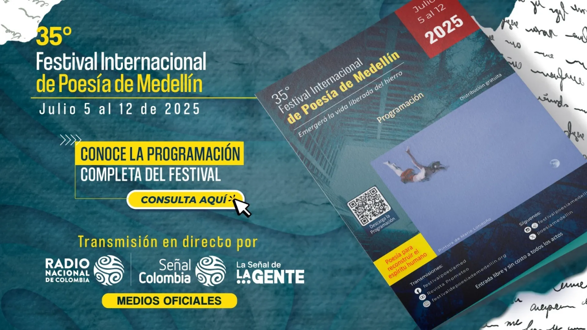 Estos son los medios oficiales del Festival Internacional de Poesía en Medellín