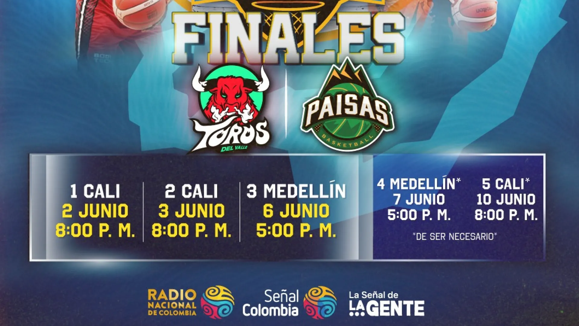 Las finales de la Liga Señal Colombia de Baloncesto: Toros del Valle y Paisas se juegan el título