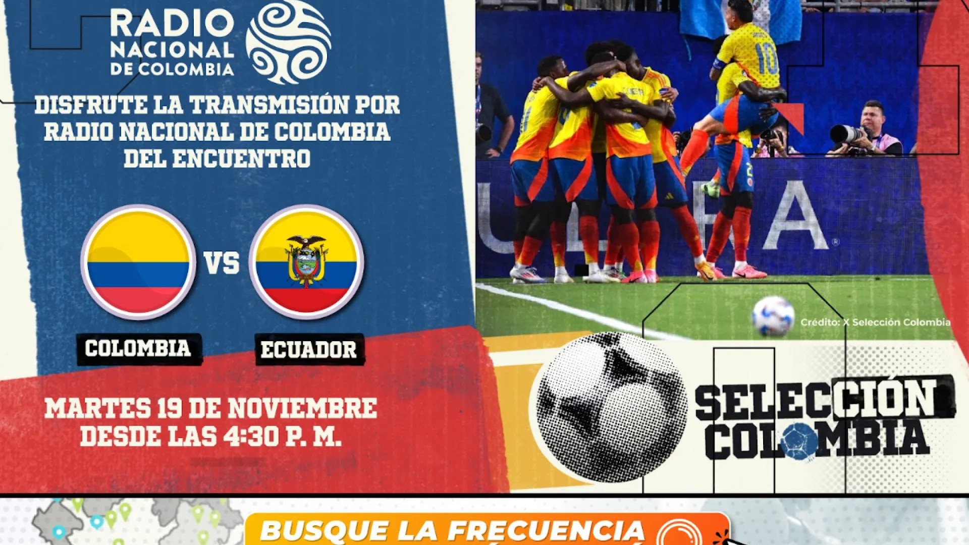 Radio Nacional de Colombia transmite Colombia vs. Ecuador