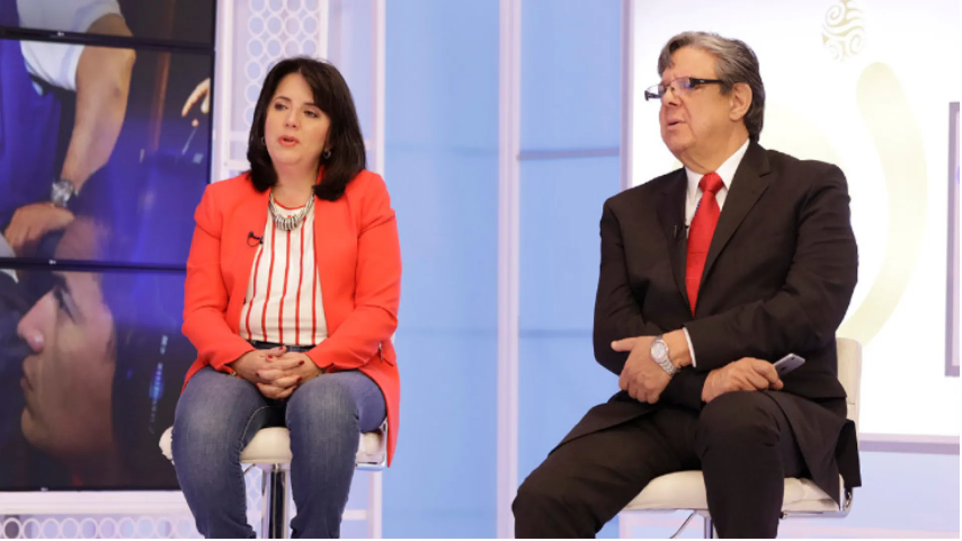 Jose Jorge Dangond gerente RTVC y Adriana Lopez