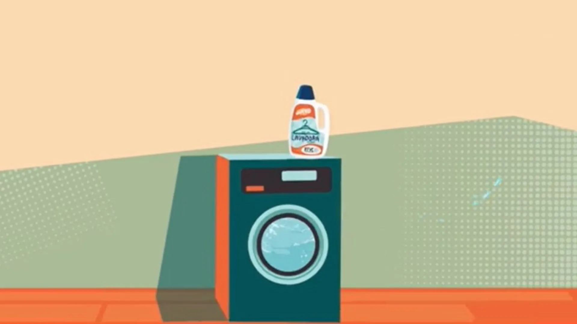 Con la lavadora al fondo