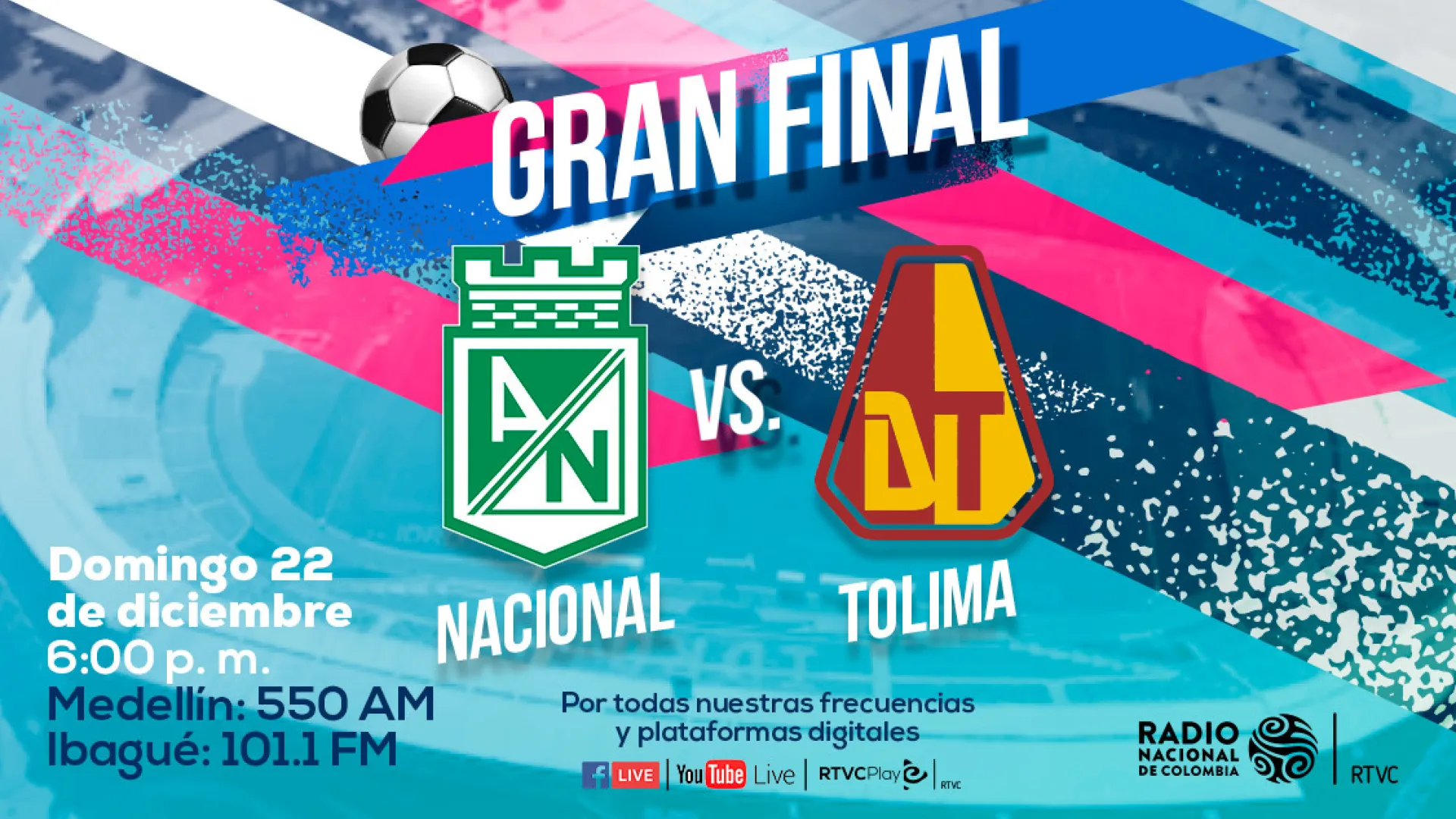 Dónde vivir la gran final de la Liga colombiana 2024: Nacional vs. Tolima