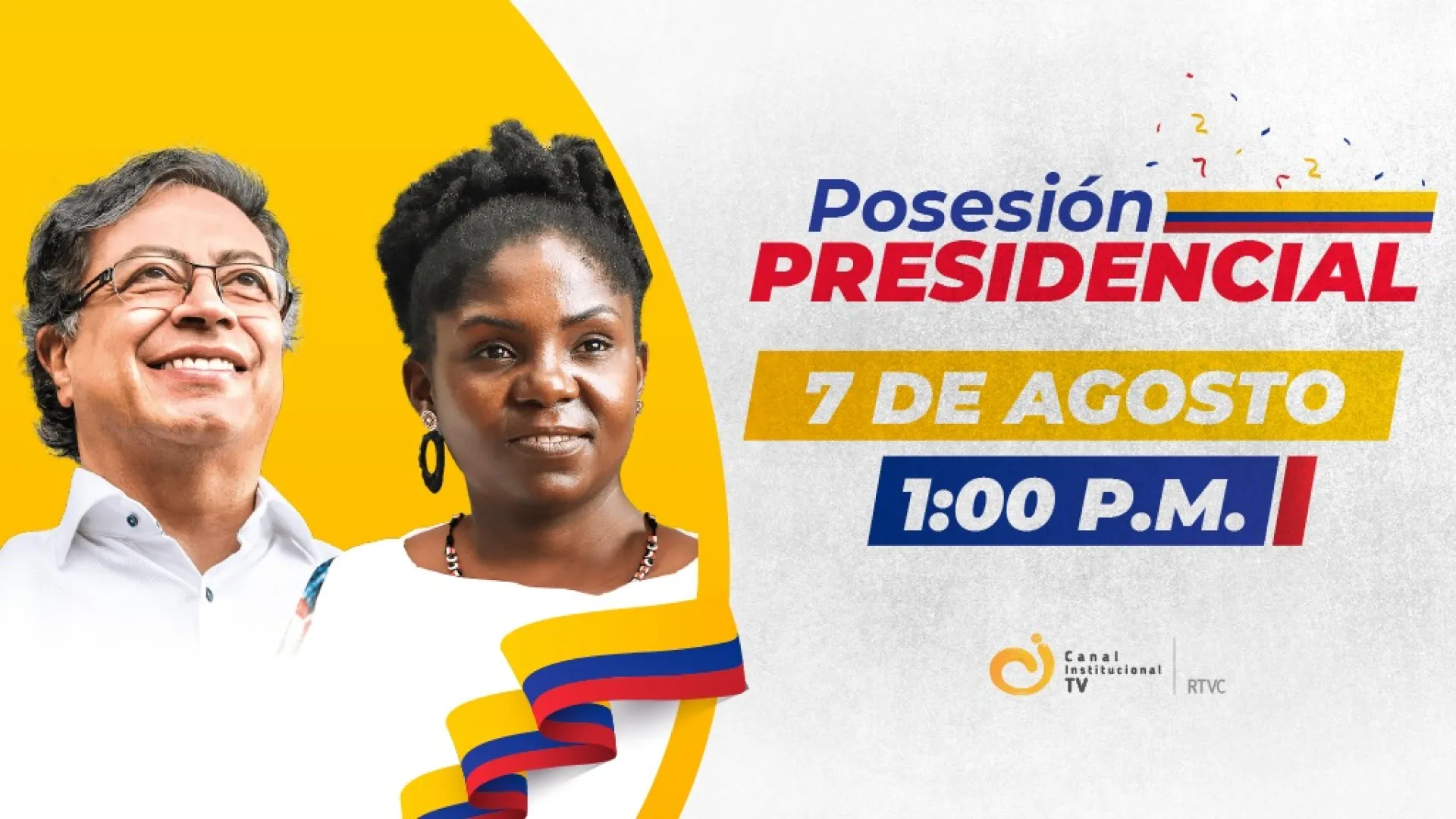 Posesión presidencial de Gustavo Petro en Canal Institucional