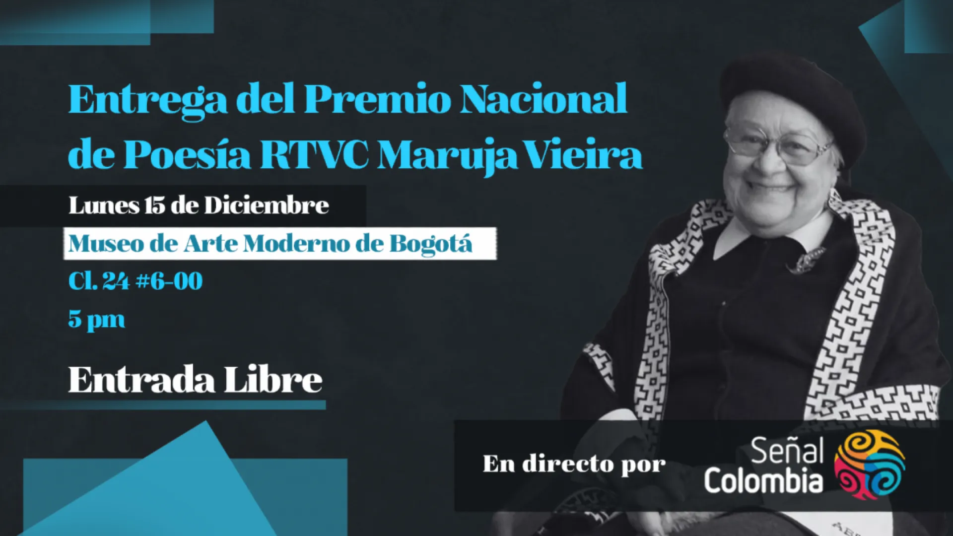 RTVC entrega el Premio Nacional de poesía Maruja Vieira