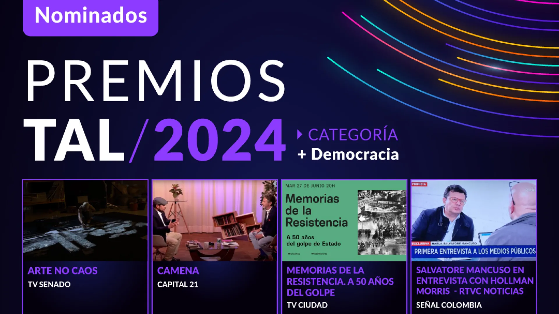 RTVC recibe 18 nominaciones a los premios TAL 2024