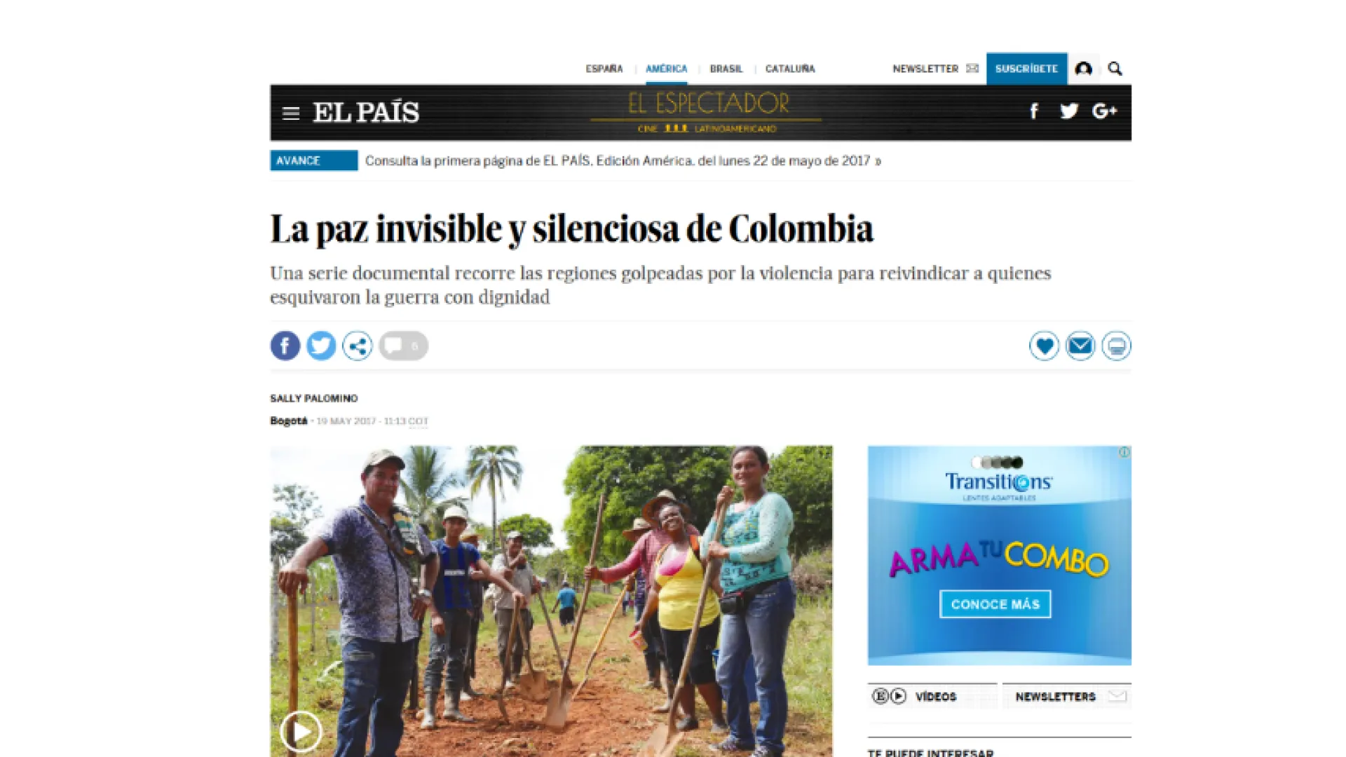 Las paz silenciosa en medios de comunicación