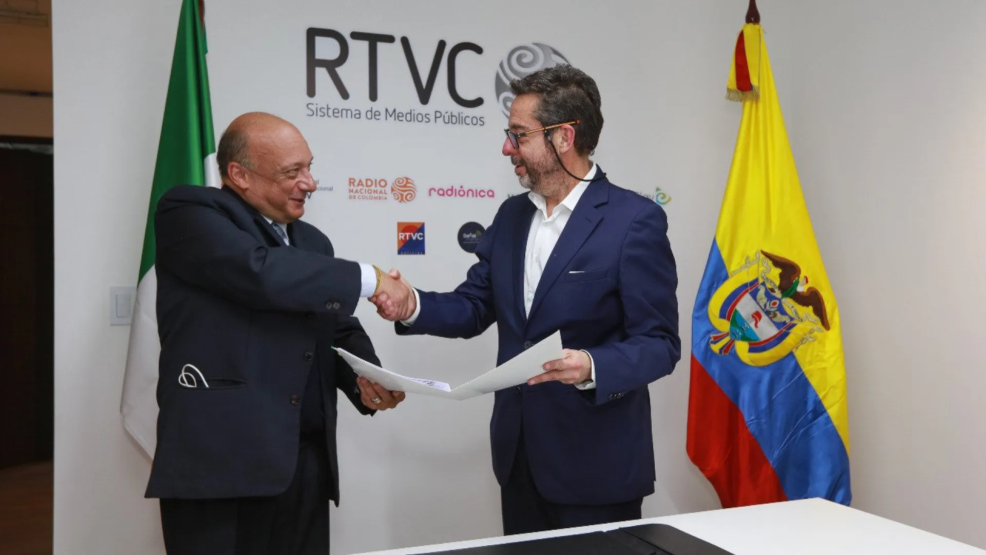 RTVC firma alianza con RAI Italia para intercambio de contenidos