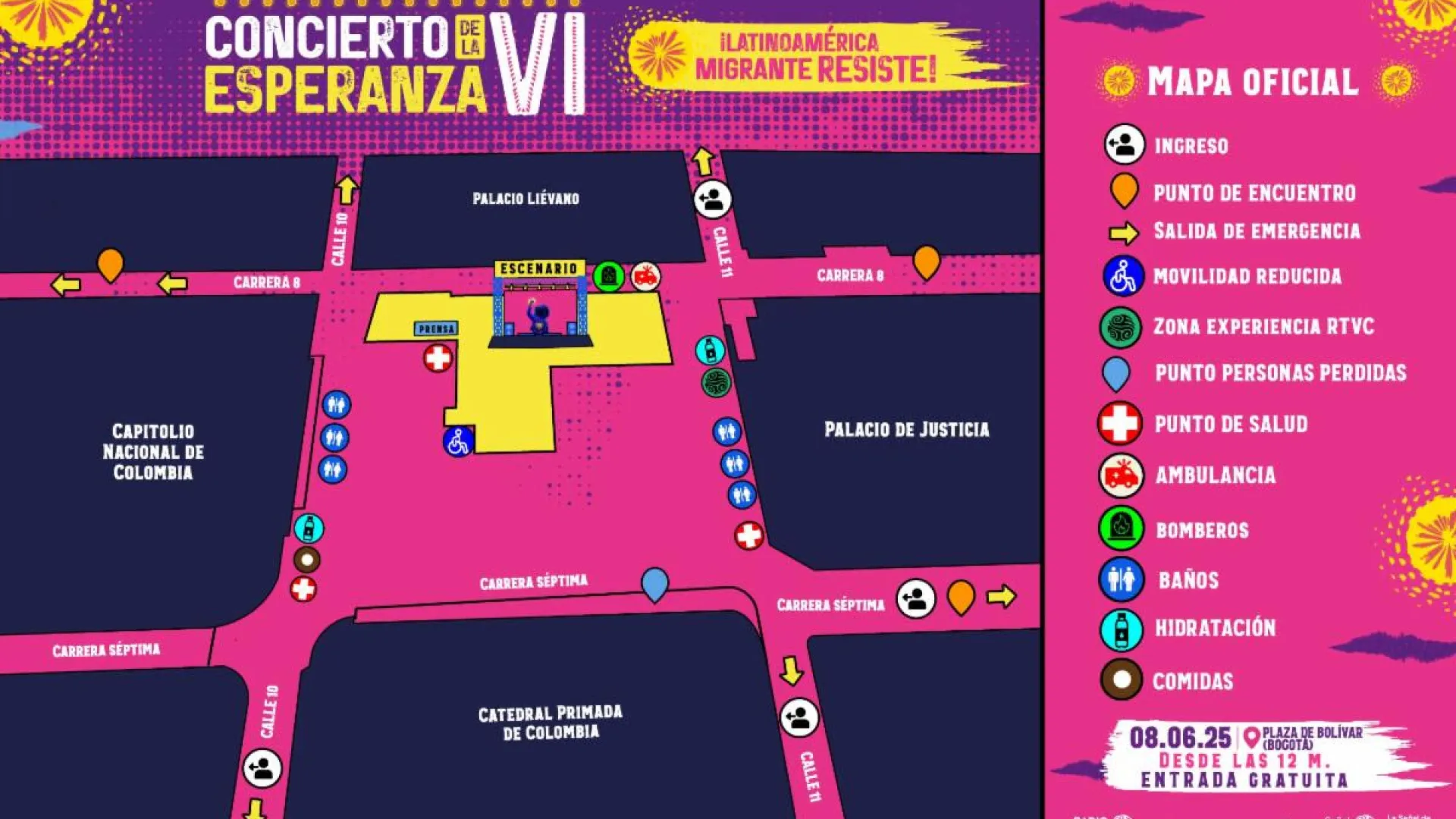 Entrada libre a la Plaza de Bolívar por el Concierto de la Esperanza