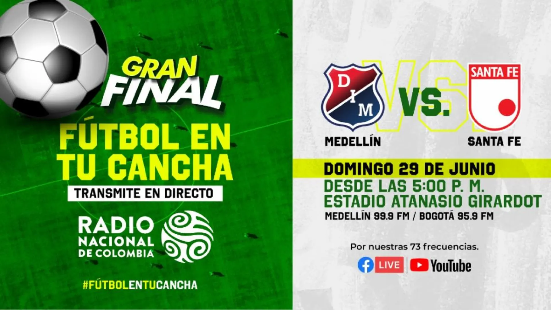 Dónde vivir las emociones de la gran final  Medellín vs. Santa Fe