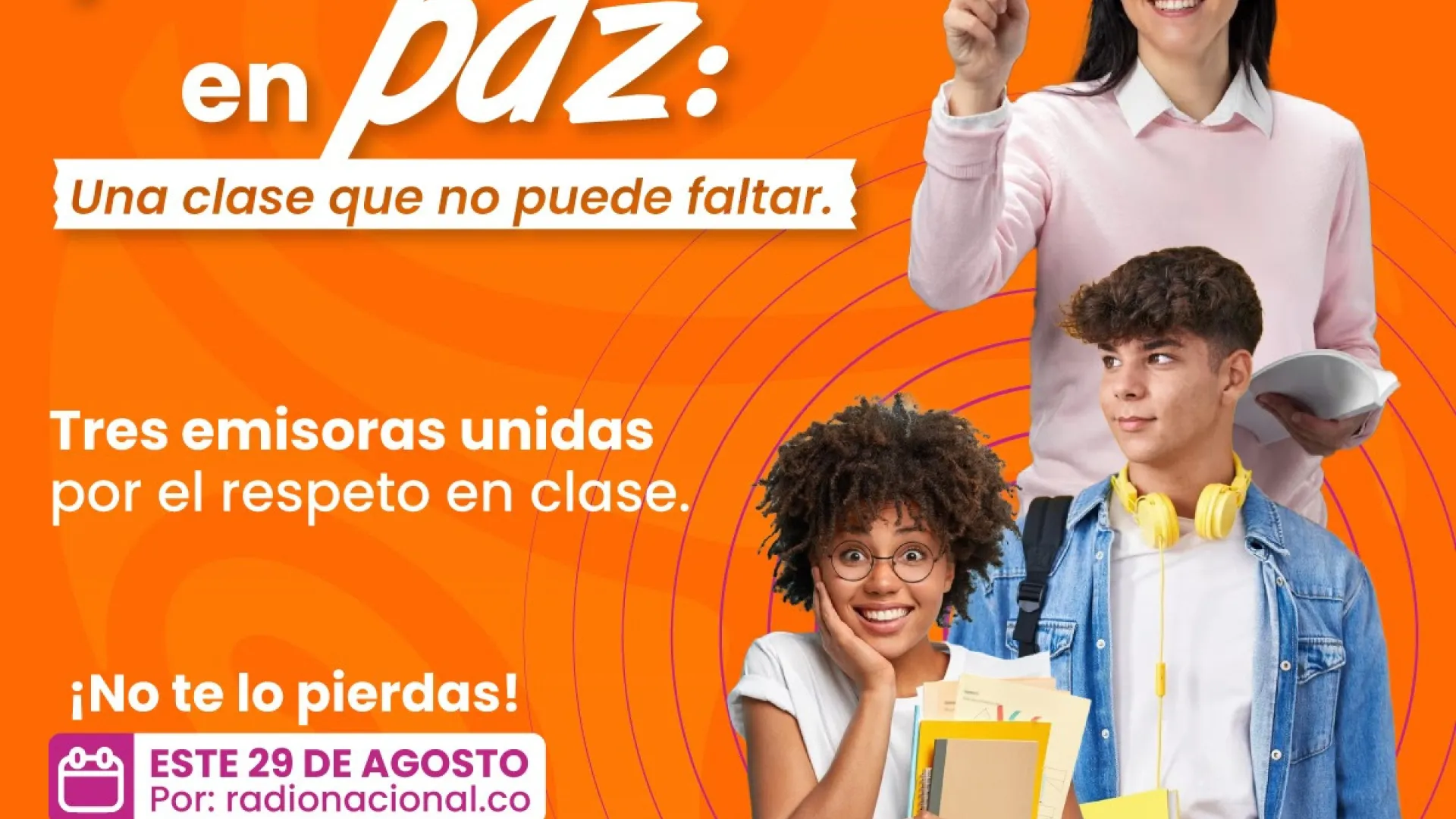 Docentes y alumnos en paz: una clase que no puede faltar