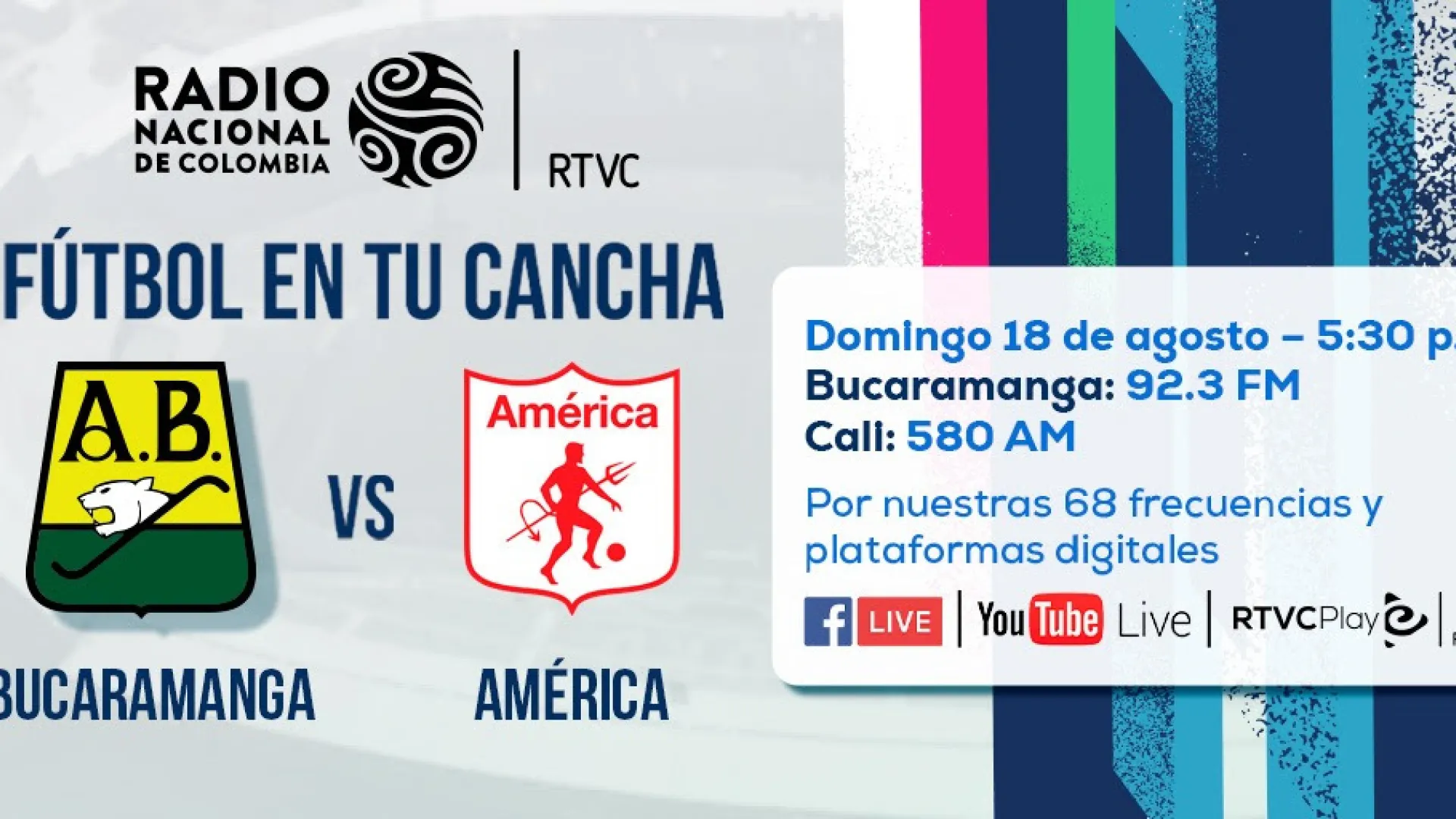 Dónde escuchar Bucaramanga vs. América de Cali este domingo 