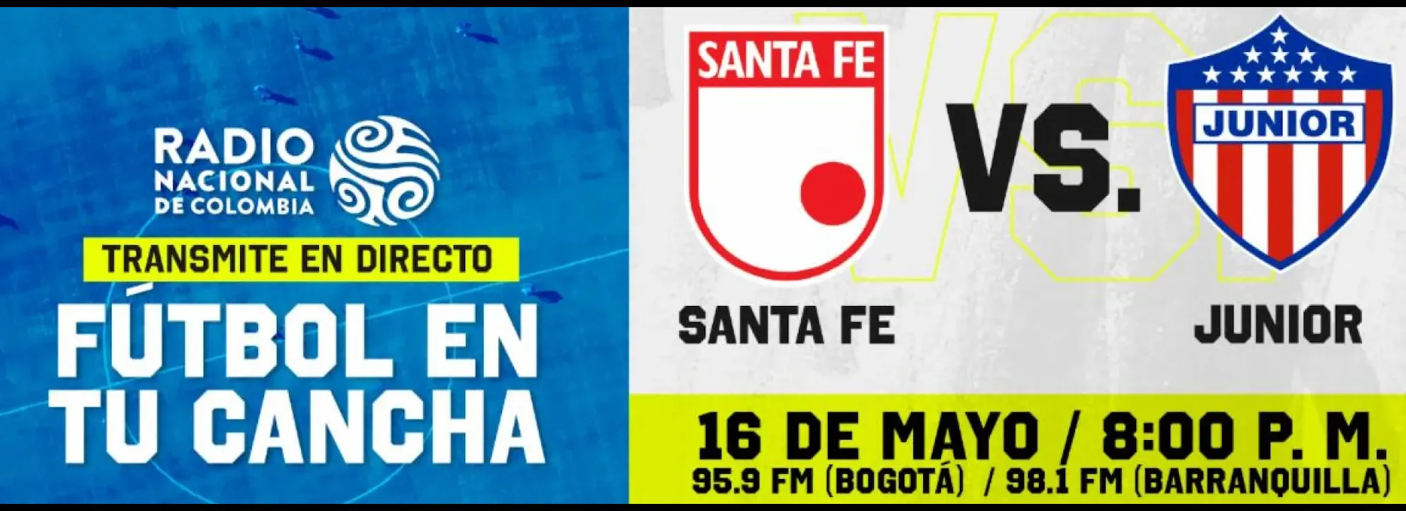La emoción de la semifinal llega por Radio Nacional de Colombia: Santa Fe vs. Junior