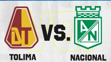 Tolima vs. Nacional, el partido de la fecha que se escuchará por Radio Nacional de Colombia
