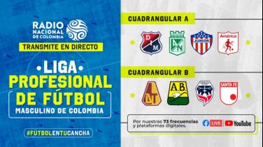 RTVC transmite los cuadrangulares del fútbol profesional colombiano