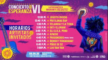 Horarios del Concierto de la Esperanza