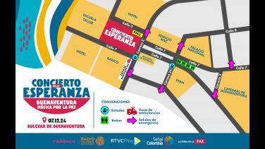 Cómo llegar y por dónde entrar al Concierto de la Esperanza en Buenaventura
