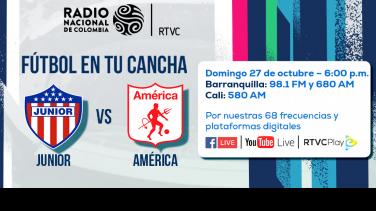 Junior busca redimirse en casa frente al líder América de Cali