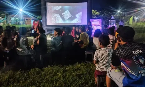 ¡El cine sigue recorriendo Arauca! ‘Cine con la gente’ llegó al asentamiento El Recreo