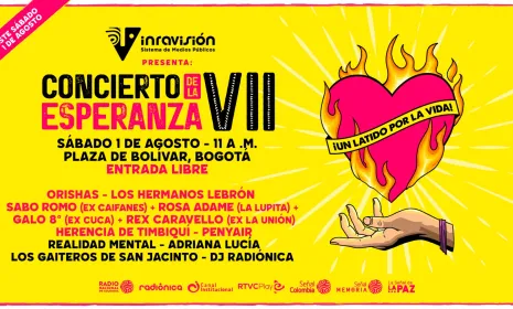 Este sábado, Concierto de la Esperanza gratis desde Bogotá y para todas las regiones