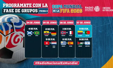 Inicia la fase definitiva de la Copa Mundial de la FIFA 2026: vívala por Radio Nacional de Colombia