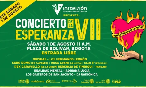 Artistas confirmados del Concierto de la Esperanza VII. ¡Entrada gratis!