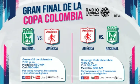 La gran final de la Copa Colombia por Radio Nacional de Colombia