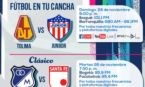 Continúa la transmisión de los cuadrangulares del Fútbol Profesional Colombiano por Radio Nacional de Colombia