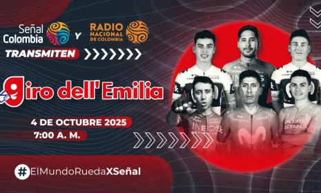 Egan Bernal y a Nairo Quintana en el Giro dell’Emilia por Señal Colombia y Radio Nacional de Colombia