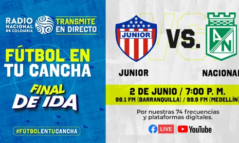 Gran final del Fútbol profesional colombiano por Inravisión: Junior vs Nacional