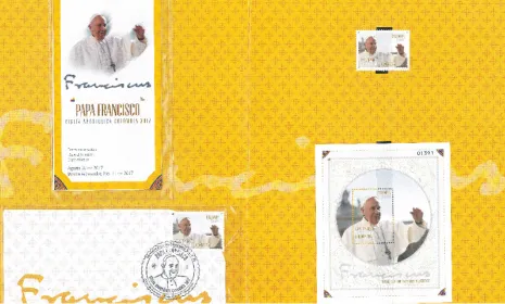 Estampilla Visita Papa Francisco RTVC