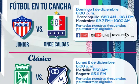Radio Nacional de Colombia transmitirá la cuarta fecha de los cuadrangulares para vivir la pasión Fútbol 
