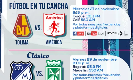 Radio Nacional de Colombia transmitirá los partidos decisivos del Fútbol Profesional Colombiano