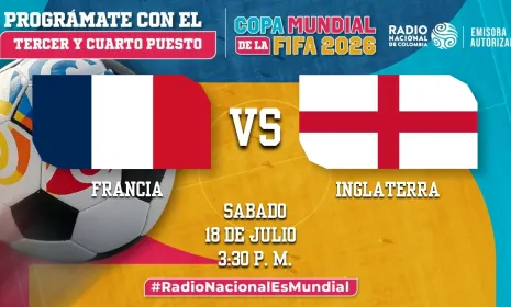 Francia e Inglaterra se juegan el Bronce del Mundial en Radio Nacional de Colombia