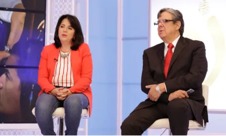 Jose Jorge Dangond gerente RTVC y Adriana Lopez