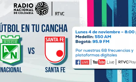 Nacional y Santa Fe protagonizan emocionante duelo por un cupo a los cuadrangulares