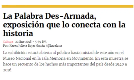 LA PALABRA DES-ARMADA