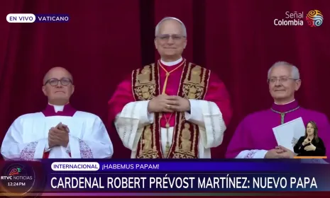 El nombre del nuevo papa se conoció por el Sistema de Medios Públicos RTVC