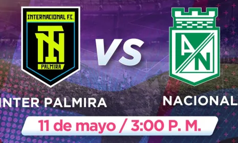Inter de Palmira desafía al líder Atlético Nacional: partidazo por Señal Colombia