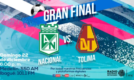 Dónde vivir la gran final de la Liga colombiana 2024: Nacional vs. Tolima