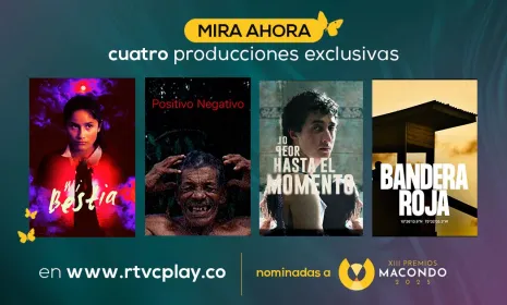 Cuatro producciones de RTVCPlay nominadas a los Premios Macondo 2025