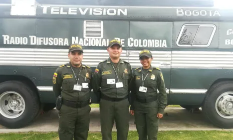 Visita Policía Nacional de Colombia a RTVC Sistema de Medios Públicos.