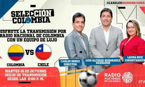 Radio Nacional de Colombia transmite Colombia vs. Chile para todo el país