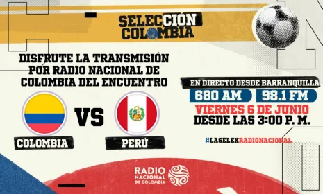 Viva la transmisión del partido Colombia vs Perú en las Eliminatorias al Mundial 2026