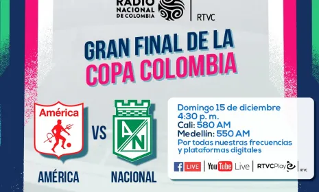 Así puede escuchar la final de la Copa Colombia entre  América y Nacional 