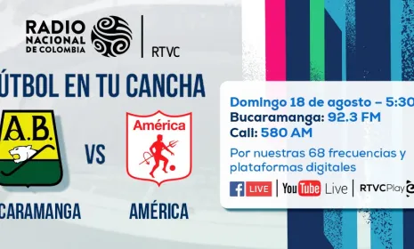 Dónde escuchar Bucaramanga vs. América de Cali este domingo 