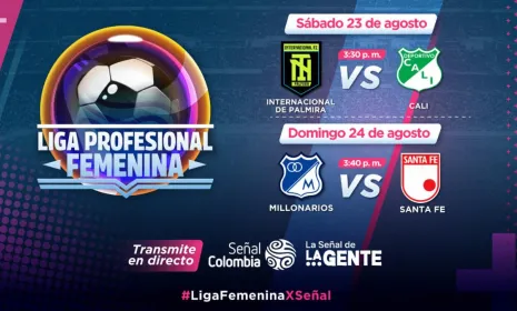Los partidos decisivos de la Liga Femenina de fútbol se verán por Señal Colombia