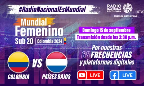 ¡Encuentro de infarto! Países Bajos vs. Colombia por la radio pública