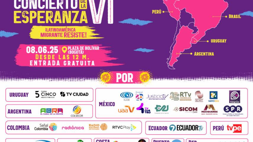 ¡16 países y más de 30 canales de televisión! Latinoamérica y el Caribe vivirán en directo el Concierto de la Esperanza