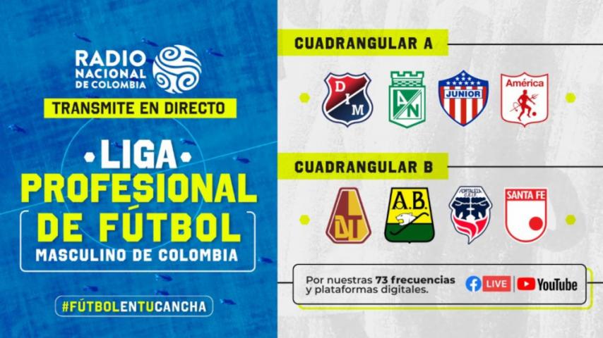 RTVC transmite los cuadrangulares del fútbol profesional colombiano